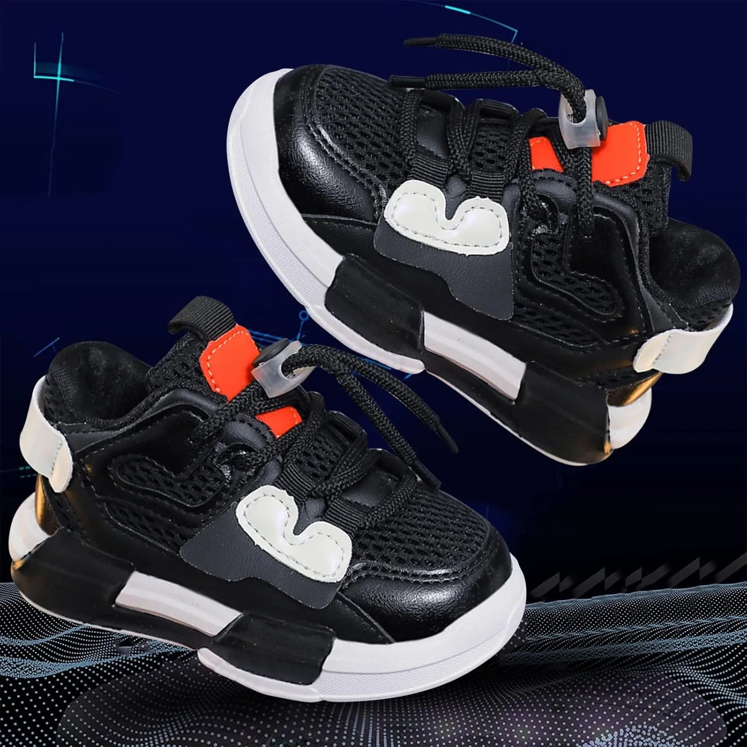 1 to 11 Years Toddler Kids Sports Shoes Lace-up Breathable Outdoor School Trainers Basketball Little Girls Shoes 4t