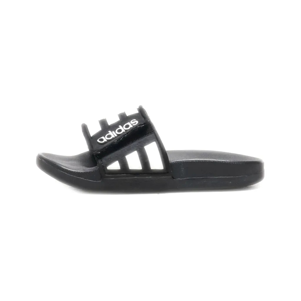 Adidas Adilette Flat Sandals Leather Black Colour For Kids