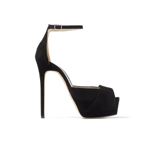 Black Suede Platform Sandals