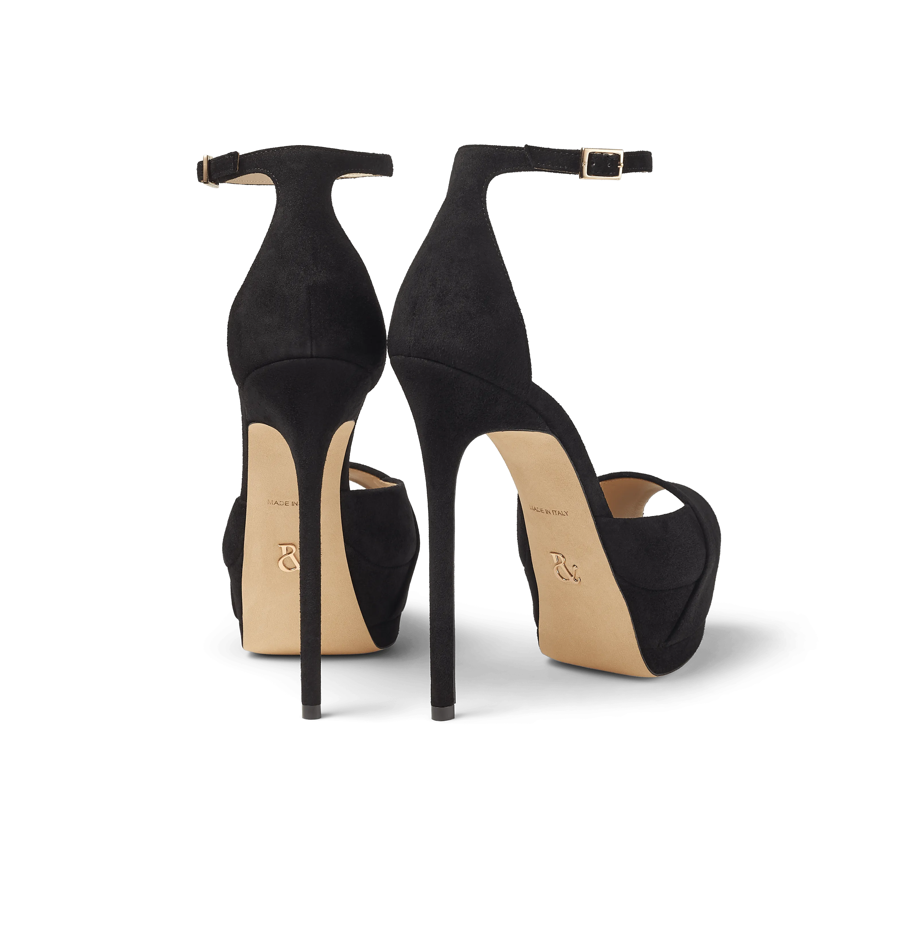 Black Suede Platform Sandals