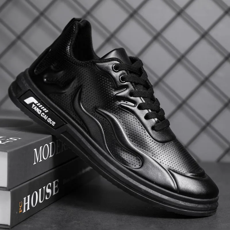 Breathable Leather Soft Sole Fashion Casual Sneakers
