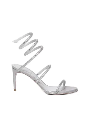 Cleo Satin Sandals with Crystals