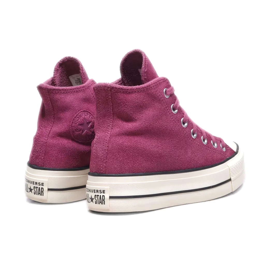 Converse High-Top Sneakers Suede Maroon Colour For Women