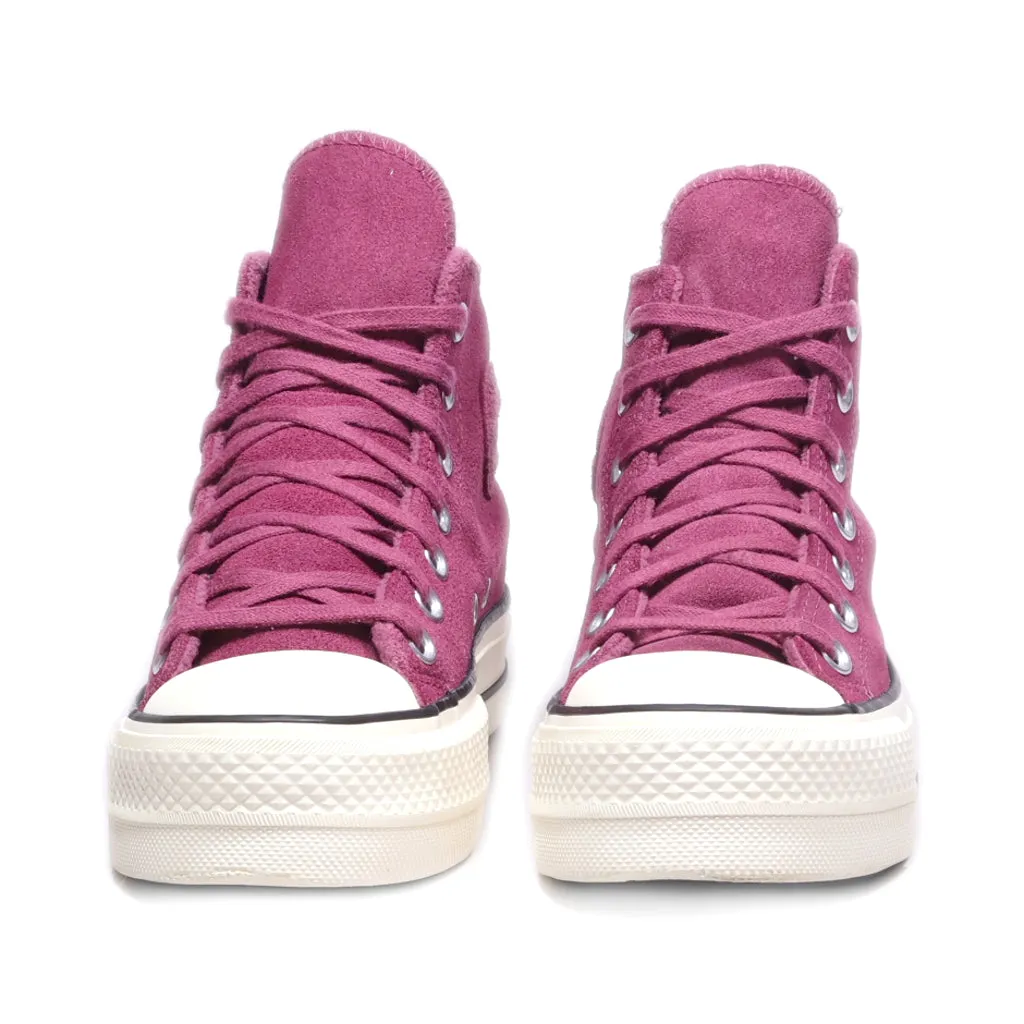 Converse High-Top Sneakers Suede Maroon Colour For Women