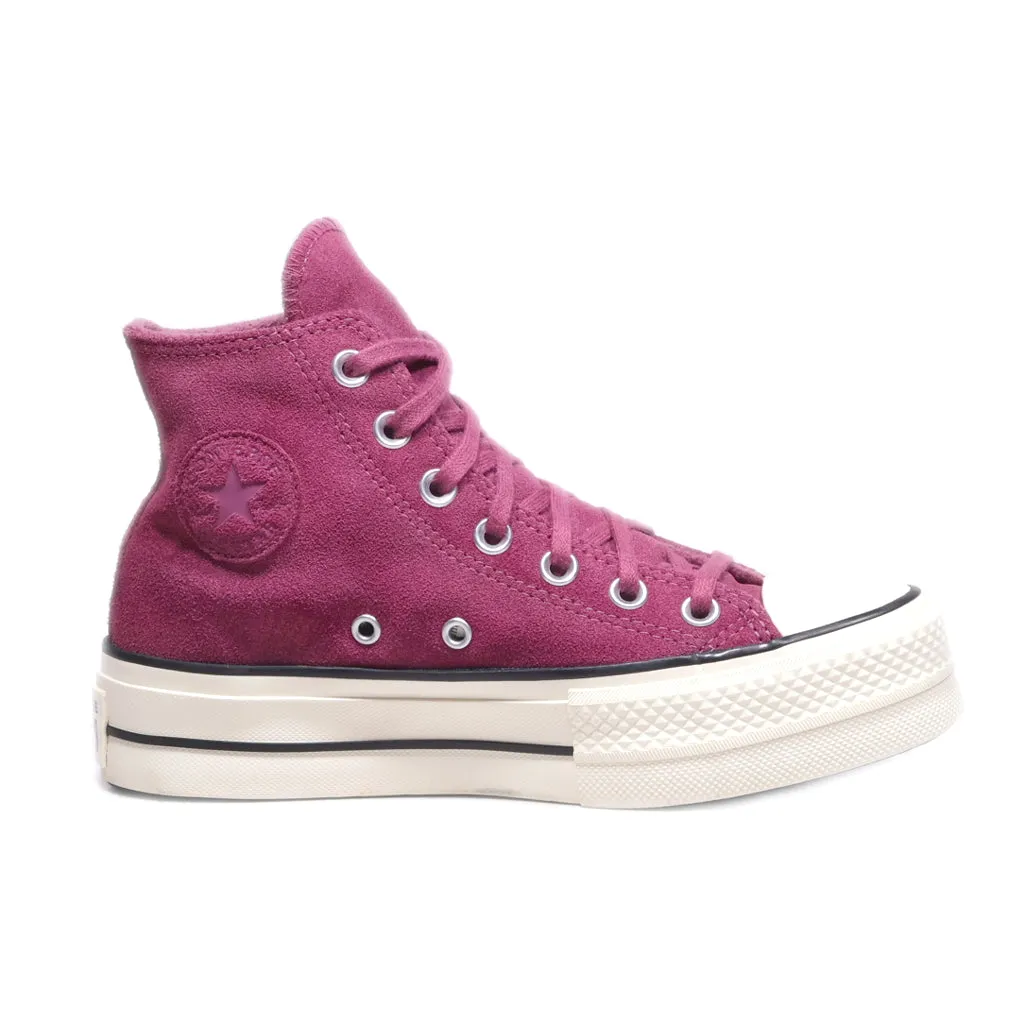 Converse High-Top Sneakers Suede Maroon Colour For Women