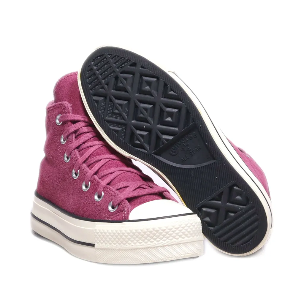 Converse High-Top Sneakers Suede Maroon Colour For Women