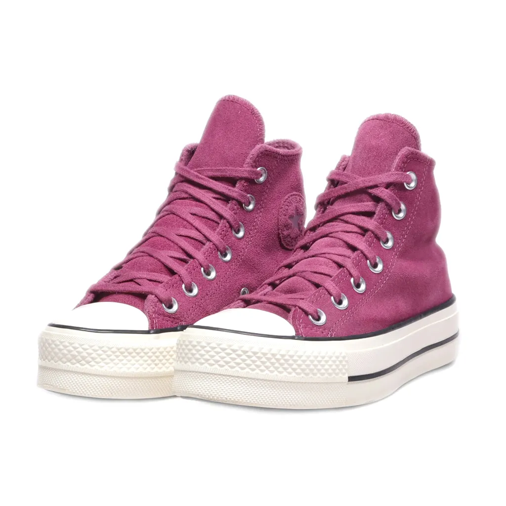 Converse High-Top Sneakers Suede Maroon Colour For Women