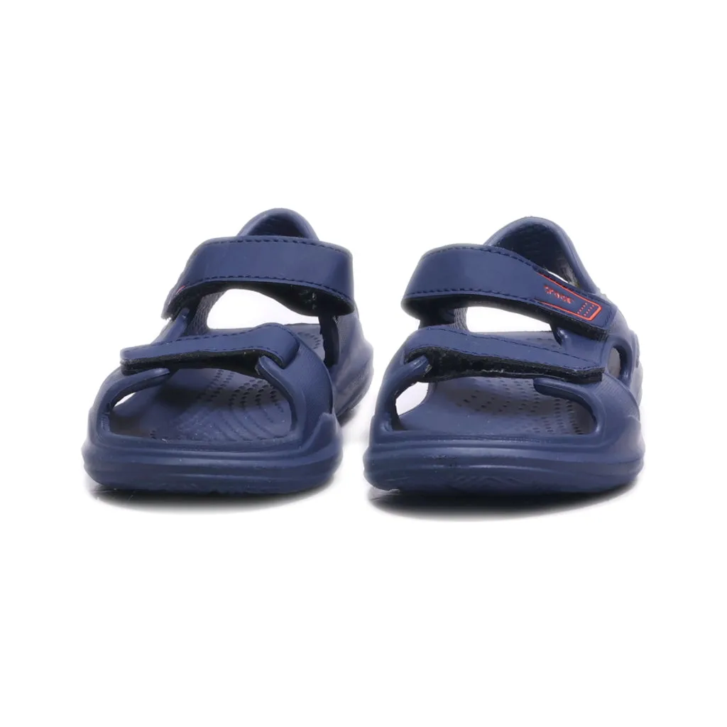 Crocs Swiftwater Expedition Flat Sandals Rubber Blue Colour For Kids