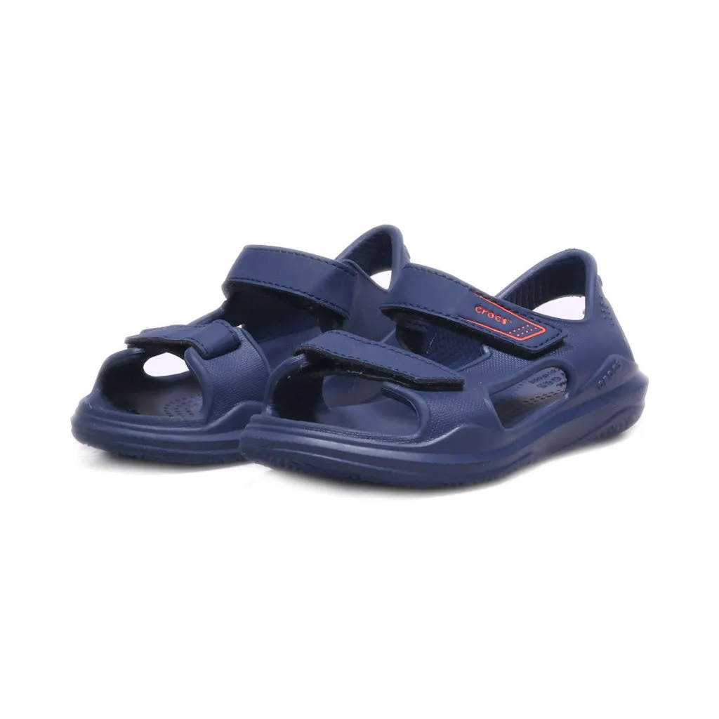 Crocs Swiftwater Expedition Flat Sandals Rubber Blue Colour For Kids