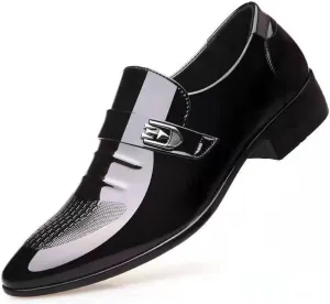Dress Shoes for Men Men's Elegant Formal Leather Dress Shoes Pointed Toe Casual Loafers for Social Events