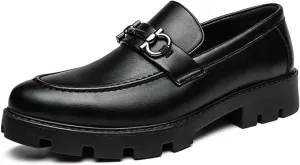 Dress Shoes for Men Men's Slip-On Loafers Elegant Dress Shoes for Weddings and Formal Events