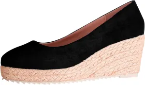 Dressy Sandals for Women 2025 Closed Pointed Toe Elegant Suede Wedge Shoes for Work Daily Dating Fashion Heels