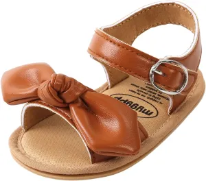 Girl Sandals Size 13 Bowknot Prewalker Walkers 0-18M First Kids Sandals Barefoot Non-Slip Bots Flip Flops