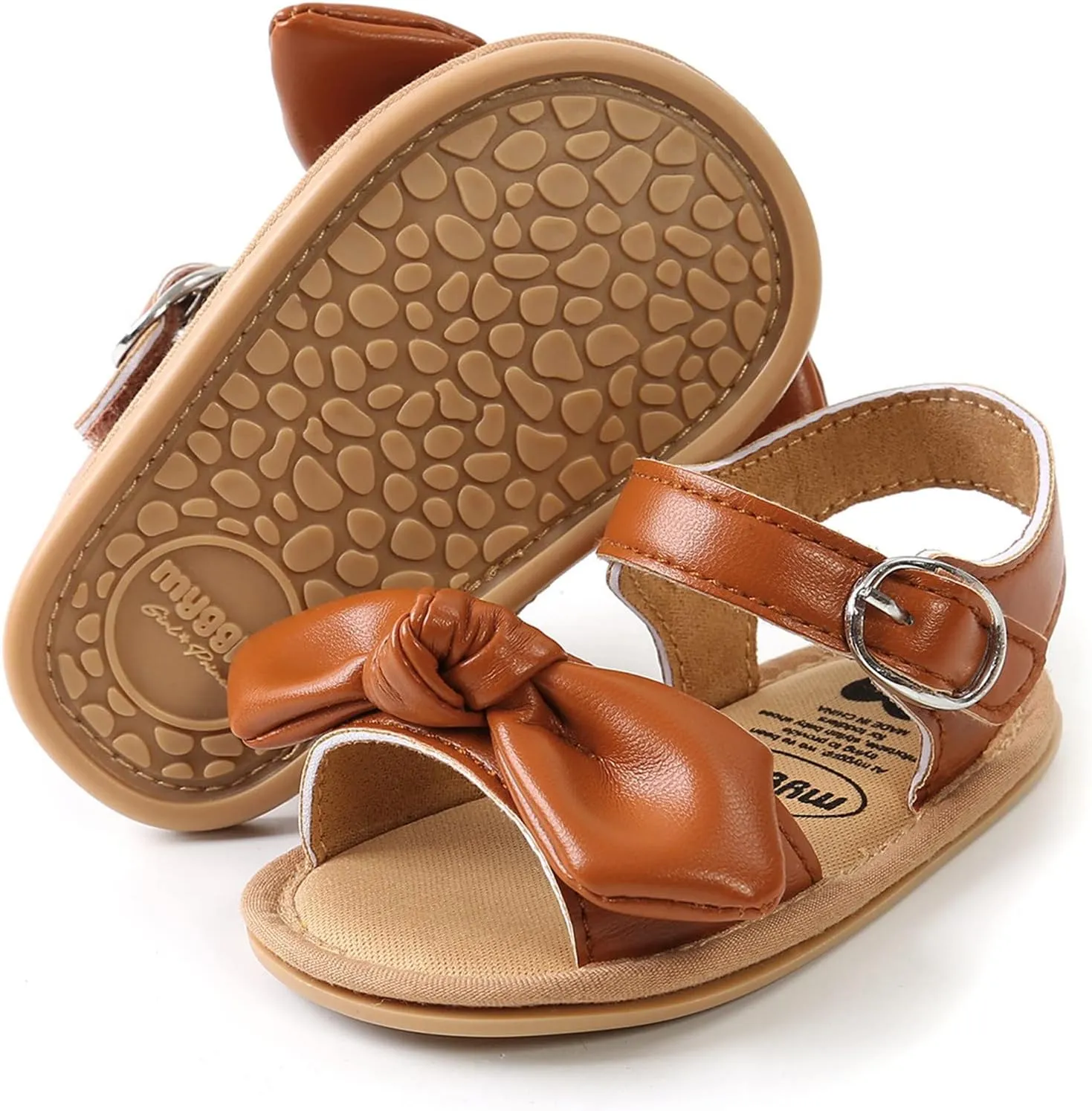 Girl Sandals Size 13 Bowknot Prewalker Walkers 0-18M First Kids Sandals Barefoot Non-Slip Bots Flip Flops