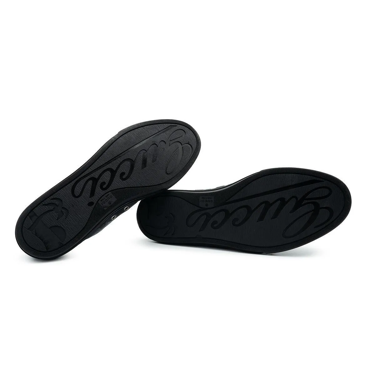 Gucci Gg Low-Top Sneakers Fabric Black Colour For Men