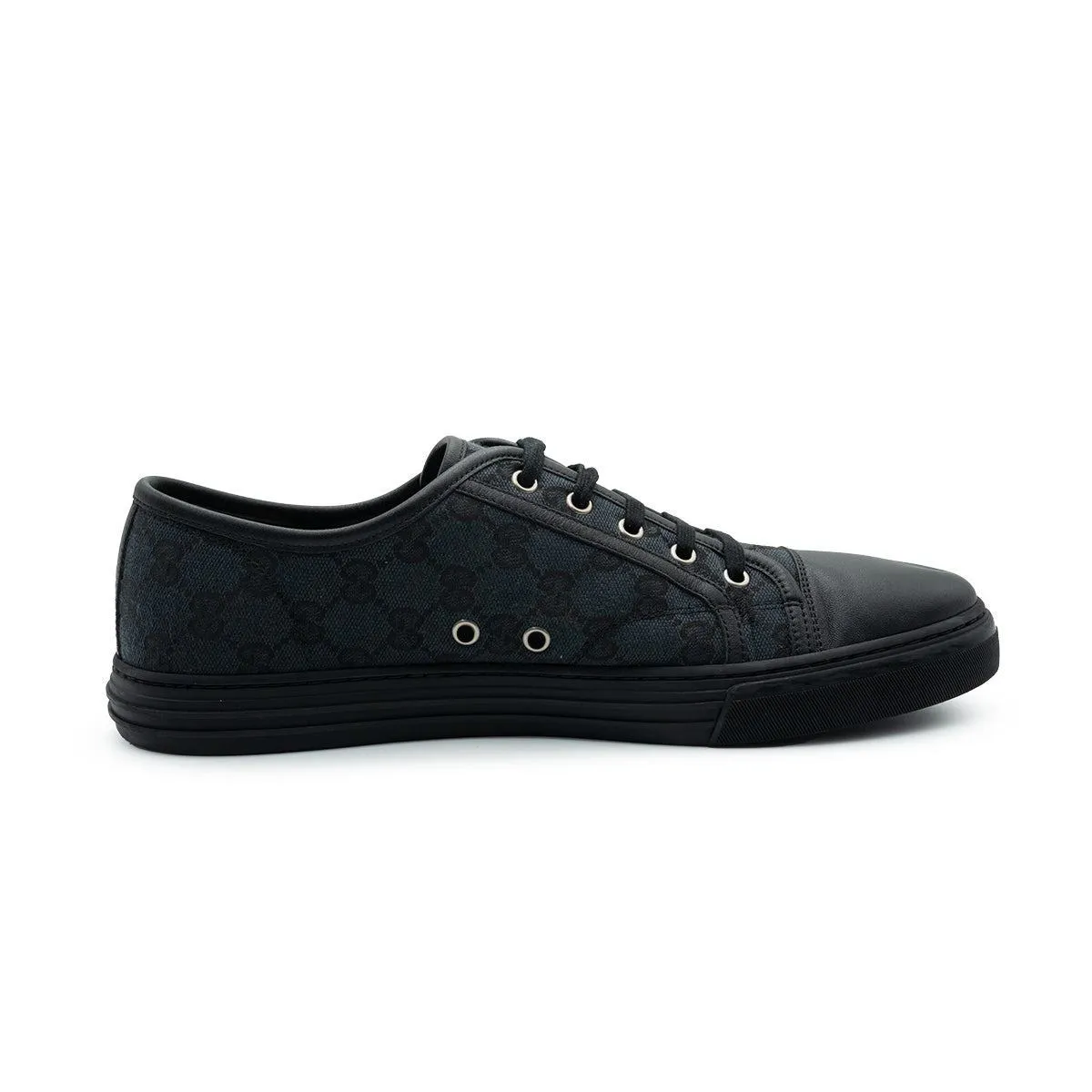Gucci Gg Low-Top Sneakers Fabric Black Colour For Men