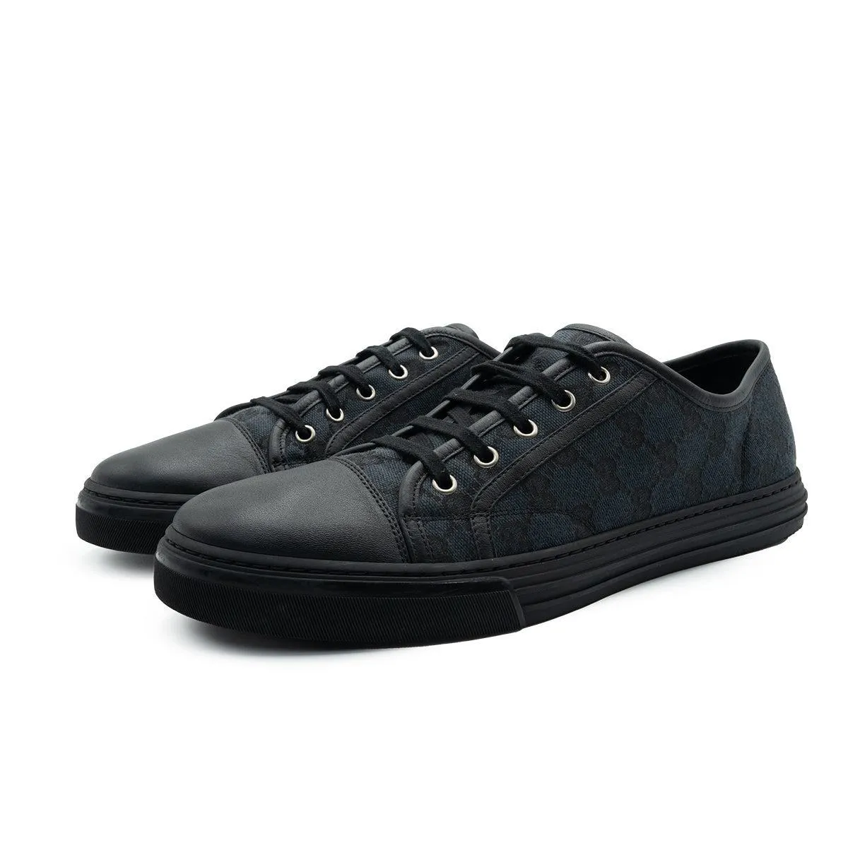 Gucci Gg Low-Top Sneakers Fabric Black Colour For Men