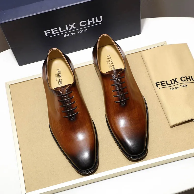 Hnzxzm Men's Real Calf Leather Wholecut Oxfords Classic Dress Shoes Brand Soft Handmade Office Business Formal Shoes for Men