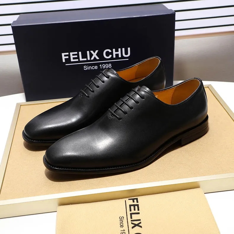 Hnzxzm Men's Real Calf Leather Wholecut Oxfords Classic Dress Shoes Brand Soft Handmade Office Business Formal Shoes for Men