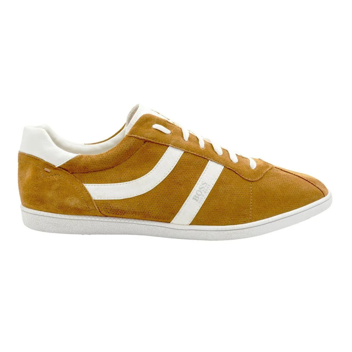 Hugo Boss Rumba Sneakers Sport Shoes Suede Yellow Colour For Men