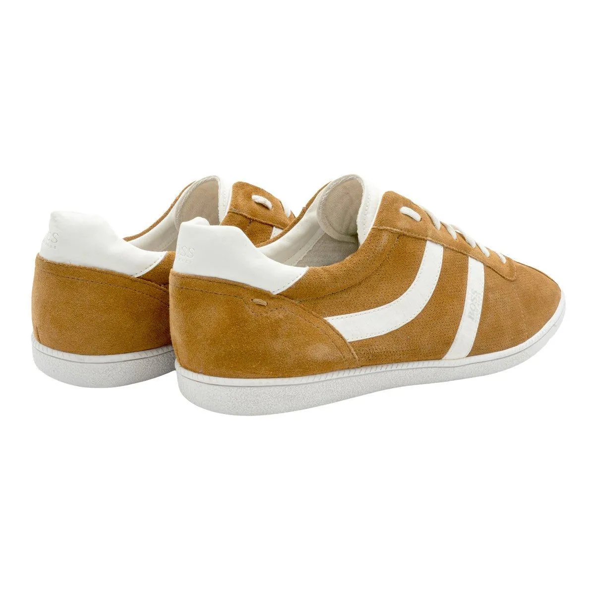 Hugo Boss Rumba Sneakers Sport Shoes Suede Yellow Colour For Men