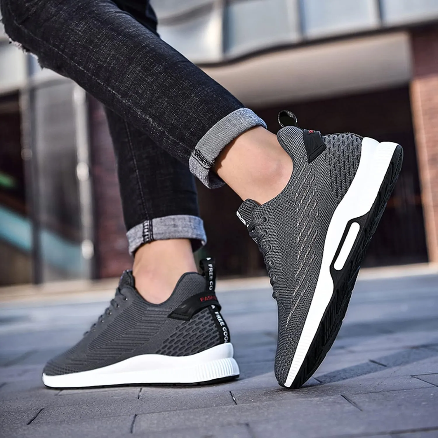 Men's Elevator Shoes Invisible Height Increase Sporty Sneakers Casual Lace Up Shoes Make You Taller Hight - 6cm / 2.36 Inches - Hidden Heel