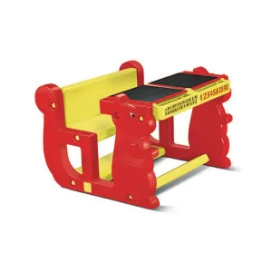 Ok Play Play Pet Double, Chair Desk Set For Kids, Perfect For Home And School, Red & Yellow, 2 to 4 Years